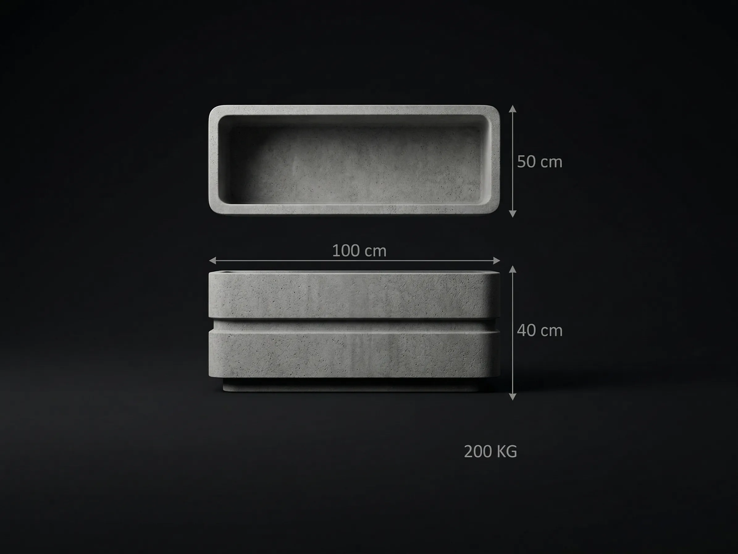 Oval Desenli Beton Saksı - Görsel 2